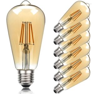 8W 에디슨 LED 필라멘트 전구 램프 220V E27 빈티지 골동품 레트로 앰프 교체 백열등