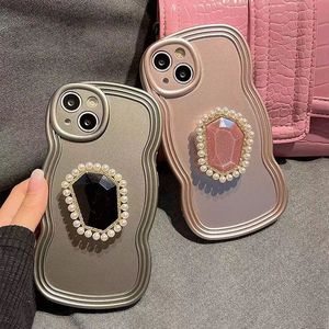 Designer Silicone Phone Case Advanced Sense Rose Gold Gem Adequado para iPhone 14 11 12 13 Pro Max X Xs Xr Xsmax Metal Lens Anti-Fall Case