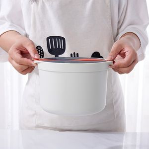 Bakning av konditoriverktyg Creative Steamer Rice Cooker Bärbar mikrovågsugn Matbehållare Multifunktion Ångningsredskap Bento Lunch Box 230224