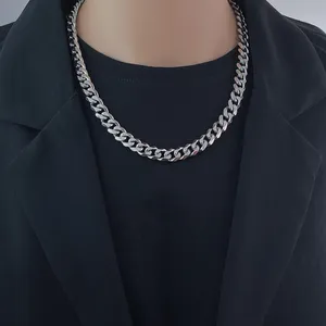 10 mm breite modische Halskette für Männer und Frauen, Designer-Schmuck, Luxus-High-End-Silber-Halsketten-Anhänger, klassische kubanische Hip-Hop-Kette, Alltagsaccessoires
