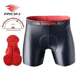 Cycling Underwears RION Men Cycling Bicycle Underwear Men's Shorts Tights Biker Bike Gym Underpants with Padding Pads Male MTB Mountain Ride Lycra 230224