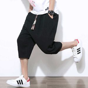 メンズパンツ2022夏のメンルーズハーレムパンツ韓国スタイルソリッド日本のファッションメンズクロップドパンツストリートウェアZ0225