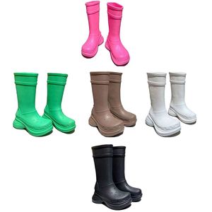Botas de chuva de borracha rosa designer para homens mulheres preto branco verde marrom paris eva sapatos tamanho 36-45