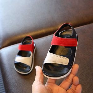 Sandaler Summer New Boys Beach Sandals Fashion First Walkers Toddler Sneakers Nonslip Infant Kids Sport Sandaler SHZ010 Z0225