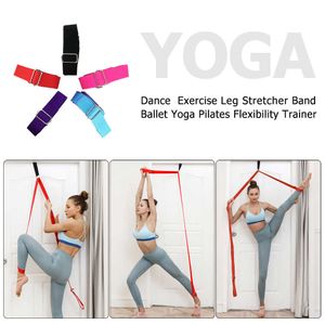 Yoga çizgileri ayarlanabilir yoga bale bandı dans jimnastik egzersiz ipi yumuşak gerginlik germe kayış bacak sedye kemeri depolama torbaları j230225