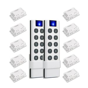 433Mhz Switch Universal Wireless Remote Control AC 220V 10Amp 1CH RF Relay Receiver Transmitter For LED Light fan Lamp Smart Home261M
