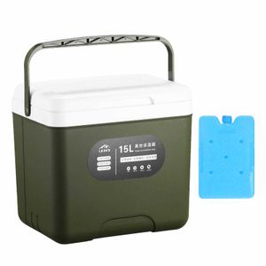 Car Refrigerator 15L Coolers Portable High-Performance Insulation With Long-term Preservation Personal Ice Box For Travel Beach Camping R230225