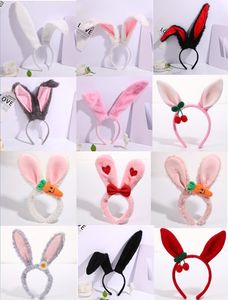 Peluş tavşan kulakları, 6pcs tavşan kulak kafası bant bahar tavşan kulak, parti için Paskalya Tavşan Kulakları Balo cosplay tavan kostümü