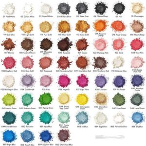 Nail Glitter 126colors Pearl Mica Pigment For DIY Epoxy Resin Pearlescent Powder Lip Gloss Soap Making Make Up Eye Shadow
