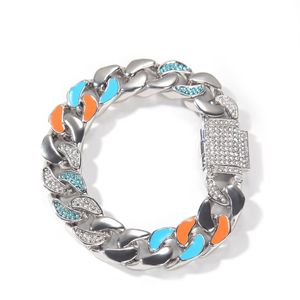 Designer-Armband Titan-Stahlarmbandkette mit Diamond Hip Hop Unisex Armband hochwertige Pers￶nlichkeit Halskette