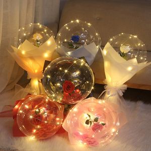 Multicolor color Led Balloons Novelty Lighting Bobo Ball Wedding Balloon Support Backdrop Decorations Light Baloon Weddings Night PartyS friend gift crestech