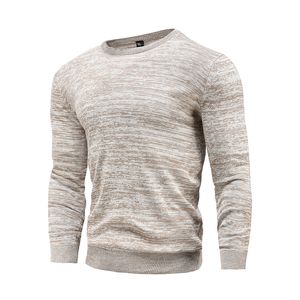 Мужские футболки хлопковой пуловер o-образный выстрел мужской свитер мода твердый цвет Высококачественный зимний стройный свитеры Мужские темно-синие трикотаж 230225