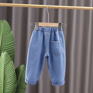 Jeans Spring Kids Boys Girls Fashion Solid Children for Casual Denim Pants Toddler High Quality 0 5 YEARS 230224