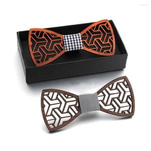 Bow Guise Modern Tie Wood с персонализированной подарочной коробкой Будет ли вы моим женихим женихами подарками для мужчин