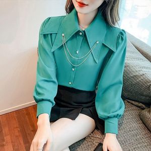 Women's Blouses Blouse Women Ladies Tops Retro Shirts Korean Fashion Long Sleeve Spring Summer Loose Coat Luxurious Designer Clothing