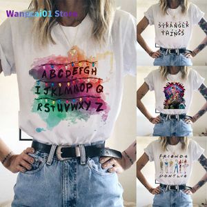 Herr t-shirts Stranger Things 3 T Shirt Harajuku Streetwear Women Hip Hop Overized T-shirt Men Camisetas Short Sleeve Graphic Tees Kpop 0225H23