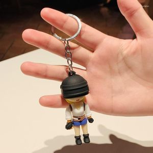 Keychains Doll Nyckelring Fashion PVC Biltillbehör Gåvor för män Key Ring Cute Holder Lanyard Anime Phone Charm smycken Miri22