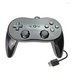 Oyun Denetleyicileri Black Classic Kablolu Denetleyici Gaming Pro Wii için Uzak Gamepad