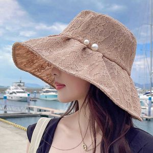 Wide Brim Hats Women Mesh Sun Hats Summer Beach UV Protection UPF Packable Wide Brim Chin Strap P230327