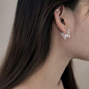 Hoop Earrings 925 Sterling Silver Hollow Design Butterfly Creole Huggies For Women Girl Christmas Gift Drop S-E1320