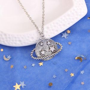 Pendant Necklaces DIY Bohemian Alloy Stars Satellite Map Ancient For Men Women Handmade Necklace Girl Jewelry Gifts 2023 10A