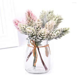 Dekorativa blommor 6 huvuden Artificial Simulation Pine Cone Wedding Decor Pography Props Party Favor Xmas Juldekorationer för hemmet