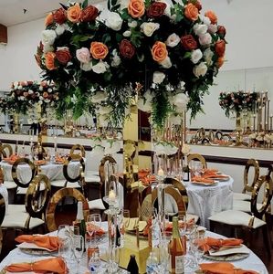 decor deocration crystal pole flower stand with plate to hold flowers for wedding centerpieces flower vase walkway pillar stand for wedding stage supplies 418