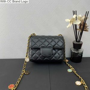 CC Brand Cross Body 16/19 cm Designer Monety Monety Sain Crossbody Torby Klasyczne jambskina Diamentowe kołdry metalowe metalowe torebki na ramię na ramię Multi Pochette