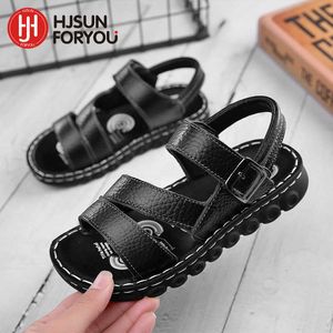Sandals New Style 2023 Summer Children Sandals Fashion Sneakers Lightweight Nonslip Soft Bottom PU Leather Boys Comfortable Shoes Z0225