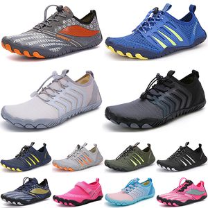 Sapatos de natação esportivos de homens de água feminina preto branco azul azul vermelho ao ar livre 042