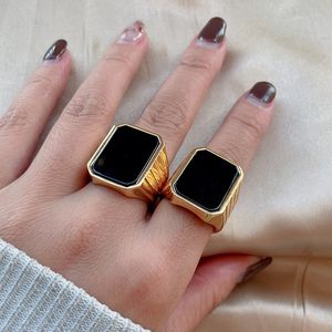 Botiega Square Designer Big Rings for Woman Gold Plated 18K Luxury Fashion Style Classic Reproductions Official Reproductions Anniversary Gift 003