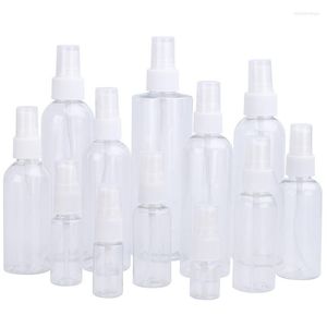 Bottiglie di stoccaggio 50 Pz/set 5 ml 10 ml 15 ml 20 ml 30 ml 50 ml 60 ml 80 ml 100 ml Vuoto di Plastica Trasparente Spray Nebbia Fine Contenitore Ricaricabile