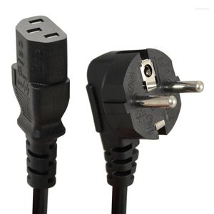 Computer Cables 1.5m 5ft C13 IEC Kettle To European 2 Pin Round AC EU Plug Power Cable Lead Cord PC