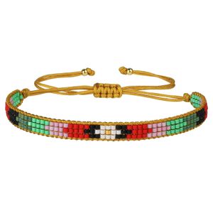 リンクチェーンKelitch Miyuki Seed Bead Bracelets for Women Ethnic Style Handmade Woven Bracet Bracelet CoupleカップルバングルファッションジュエリーG230222