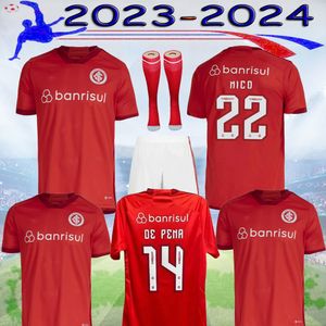 2023 2024 SC SC Internacional Soccer Jerseys Fans PlayerバージョンBrazils Sport Man Kids Kit Camisa GuerreroT.Galhardo Octure Masculino Feminino Football Shirts