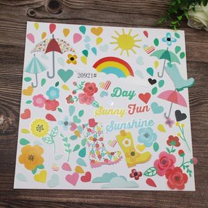 Wrap Prezent 136PCS List Gethappyheart Flower Candstock Die Cuts Naklejki do skokowania Happy PlannerCard Making/Journaling