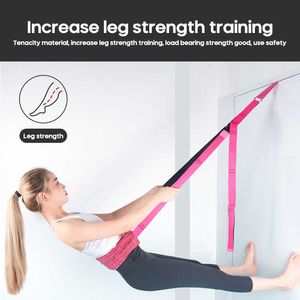 Yoga Streifen Tür Flexibilität Taille Stretching Strap Yoga Fitness Stretching Beinzug Trainer Ballett Spannseil Bänder Widerstandsband J230225