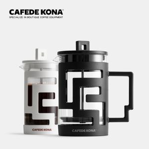 Caffettiere CAFEDE French Press Tea Maker Pentola in vetro Maglia in acciaio inossidabile ad alta densità resistente al calore 230224