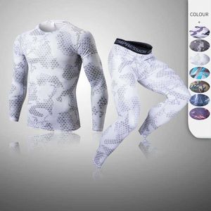 Herrspårarnas termiska underkläder Set Winter Hunting Gear Sport Long Johns Base Layer Bottom Top Z0224