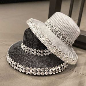 Cappelli per tutte le parti HBP larghi larghi grandi mesh mesh estate incorporato incorporato per via di mare vacanza di seta luminosa di protezione solare di seta p230327