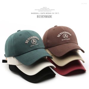 Ball Caps Baseball Cap Fashion Simple Female Spring Autumn Letters BEYOURSELF Embroidered Peaked Outdoor Male Travel Street Sun Hat