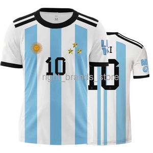 Herr T-shirts New Argentin Nummer 10 Tryck T-shirts Streetwear Sportswear T-shirt Dam Herr Argenti 3 Stjärnor Oversized Toppar T-shirt0225V23