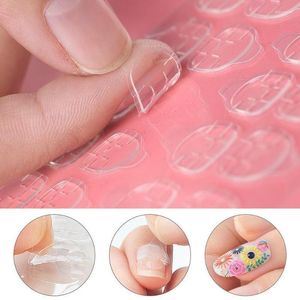 Nail Gel 24 Posts DIY Tip Transparent Double Sided Self Adhesive Sticker Jelly Waterproof False Art Extension Glue Tool Drop Ship Stac22