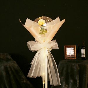 Festa de anivers￡rio bobo bal￵es de 20 polegadas iluminagem de novidade rgb cor de cor de cor de cor de cor de rosa flor bouquets decora￧￣o de natal casamentos bolhas crestech168