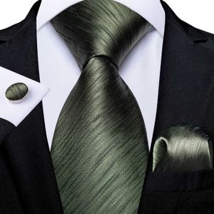 Nacke slipsar 8 cm bredd klassisk grön lila grå röd solid randig affär nacke ficka ficka set bröllop parti gåva för män dibangu