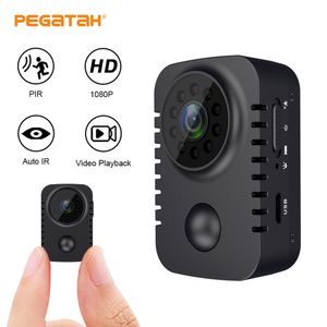 Camcorders Mini Body Camera Wireless HD 1080P Security Pocket Night Vision Motion Dection Small Camcorder For Cars Standby PIR Video Record 230225