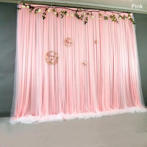 Party Decoration Silk Cloth Wedding Backdrop Drapes Panels Hanging Curtains Yarn Stage Blackground Po Events DIY TextilesParty