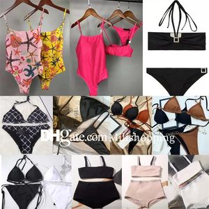 Kadınlar Bikini Seksi Mayo Şınav Lüks Tasarımcı Mayo Bikini Set Mayo Beachwear Yüzme Suit