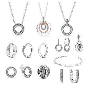 Novo popular colar de prata esterlina 925 pingente original feminino pandora presente de natal joias da moda