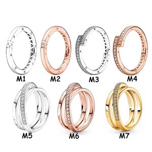 Nuovo popolare argento sterling 925 autunno Pandora prototipo anello multilaterale accessori moda gioielli da donna